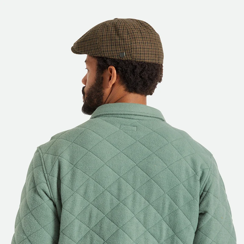 Casquette Gavroche Pied-de-Poule Brood caramel-noir BRIXTON