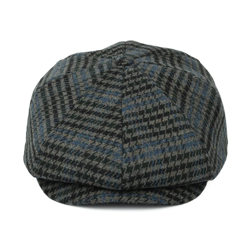 Casquette Gavroche Pied-de-Poule Brood pierre-bleu BRIXTON