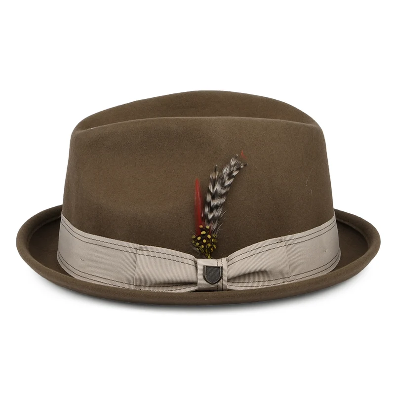 Chapeau Trilby en Laine Feutrée Gain écorce BRIXTON