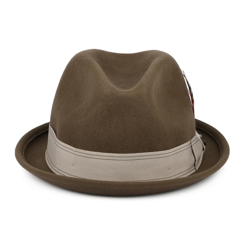 Chapeau Trilby en Laine Feutrée Gain écorce BRIXTON