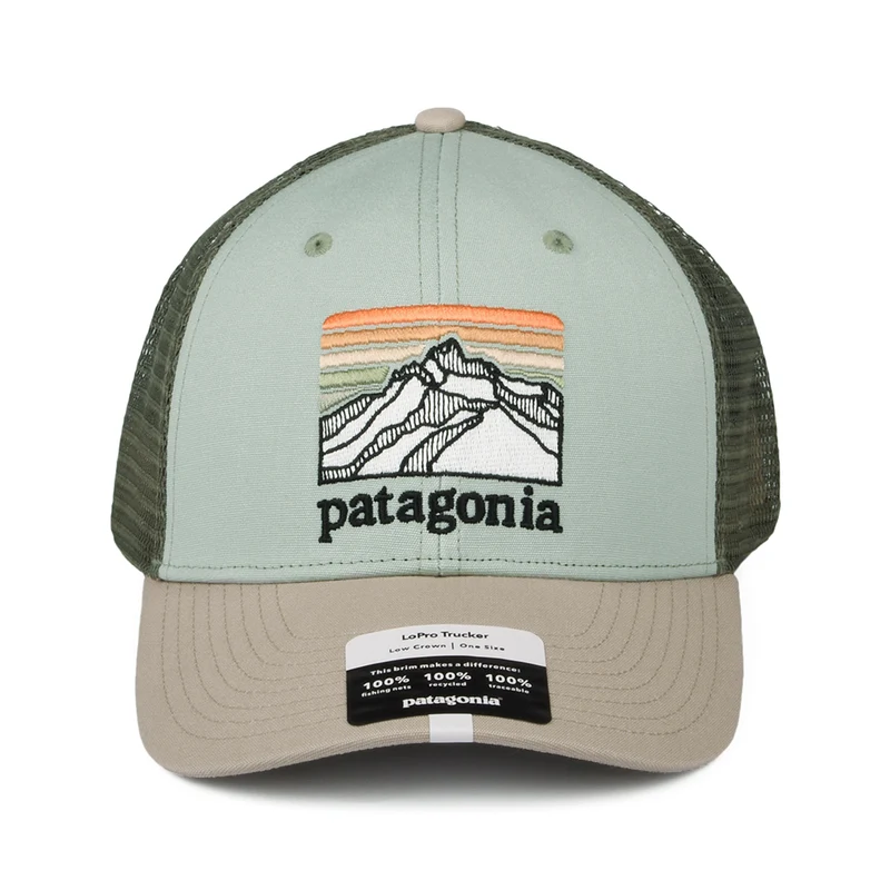 Casquette Trucker en Toile de Coton Bio LoPro Line Logo Ridge menthe PATAGONIA