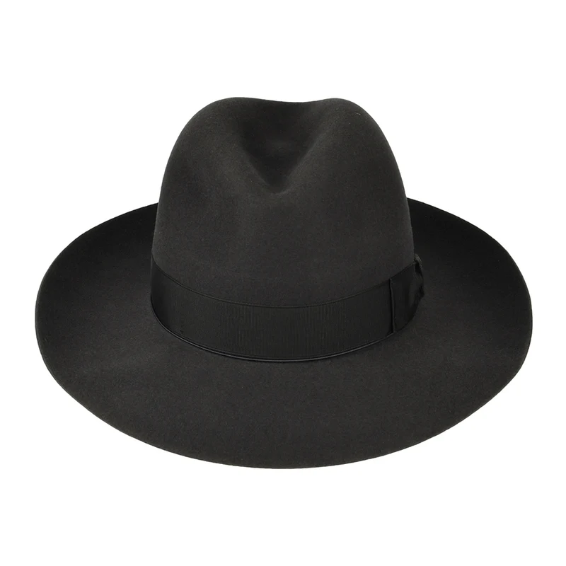 Chapeau Fedora en Fourrure Feutrée Avalon gris BORSALINO