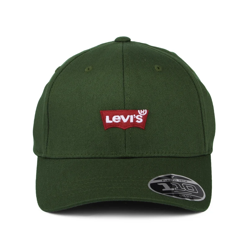 Casquette Flexfit Mid Batwing vert militaire LEVI'S