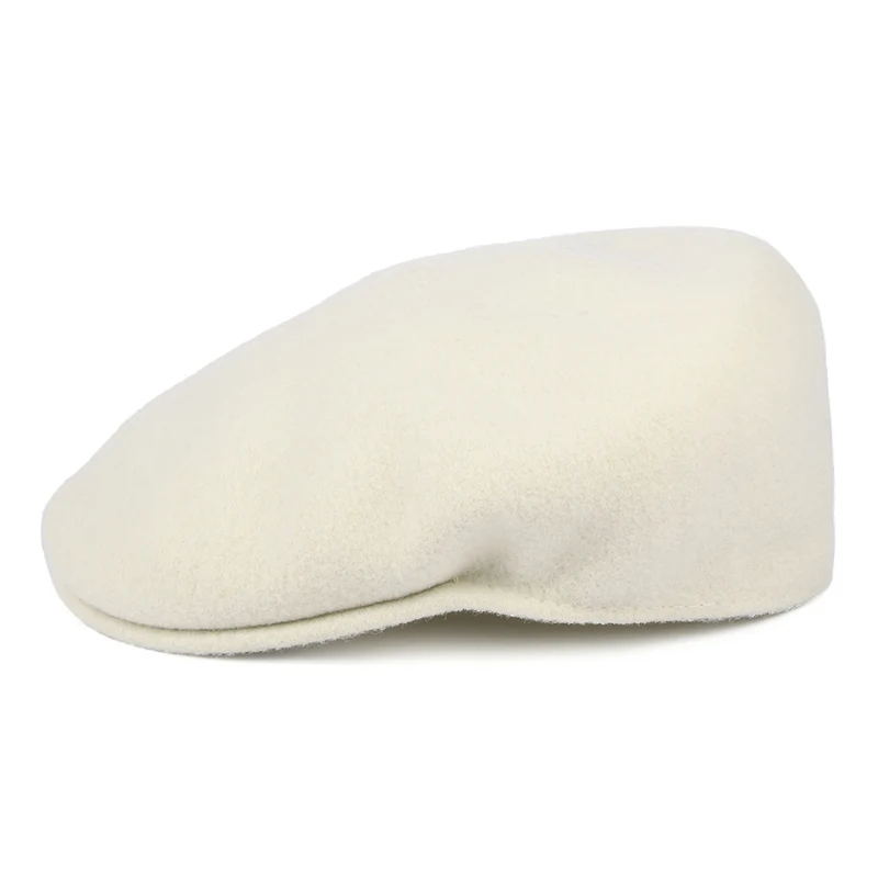 Casquette Plate en Laine 504 blanc hiver KANGOL