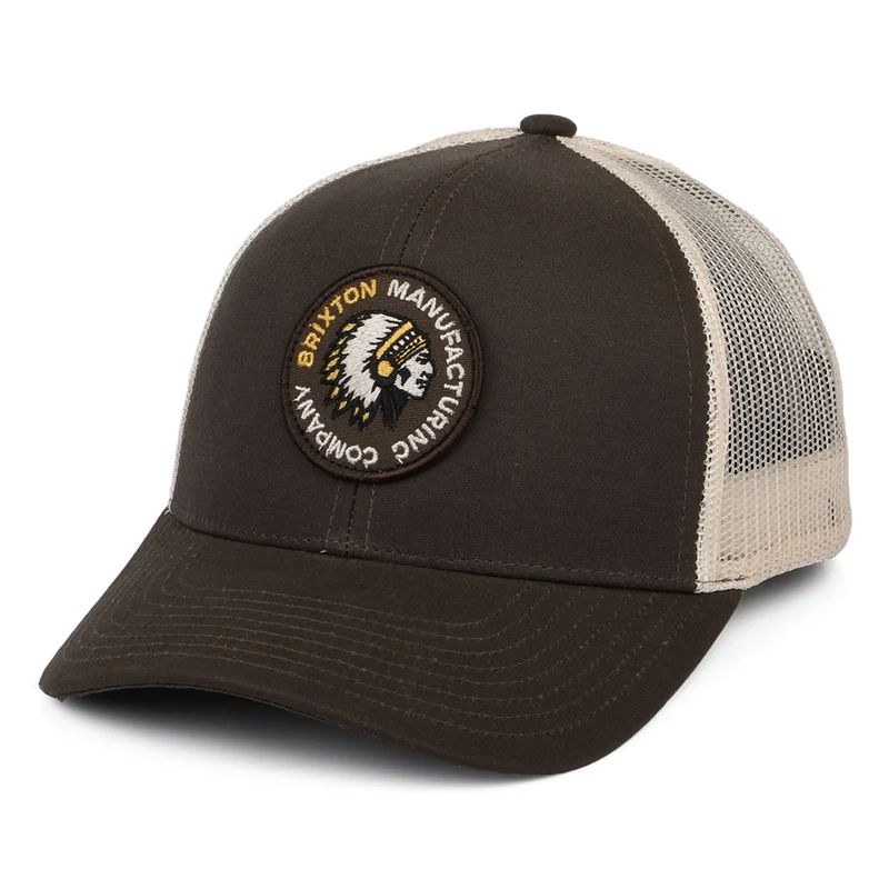 Casquette Trucker Rival Stamp NetPlus MP marron-blanc cassé BRIXTON