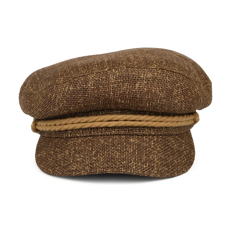 Casquette de Marin en Paille marron clair BRIXTON