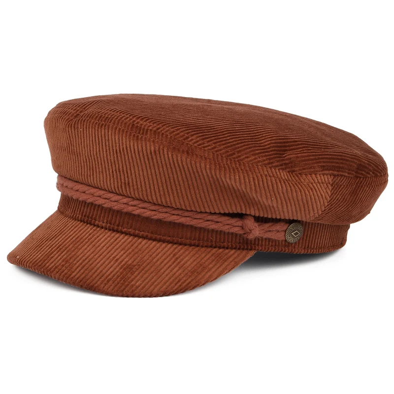 Casquette de Marin en Velours Côtelé ocre BRIXTON