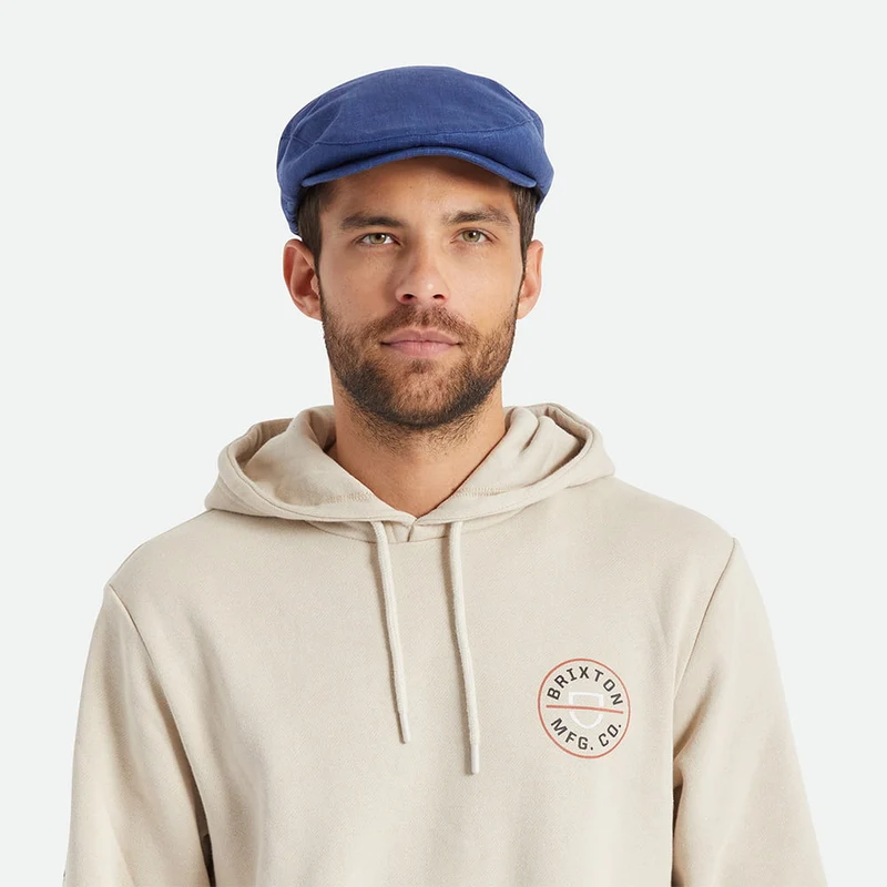 Casquette Plate en Chanvre Hooligan X bleu encre BRIXTON