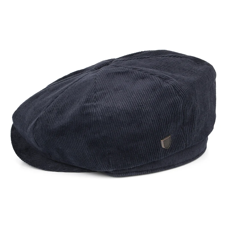 Casquette Gavroche en Velours Côtelé Ample Brood bleu marine BRIXTON
