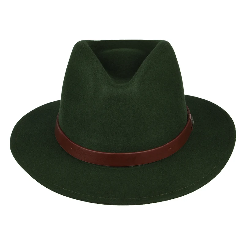 Chapeau Fedora en Laine Feutrée Messer forêt BRIXTON