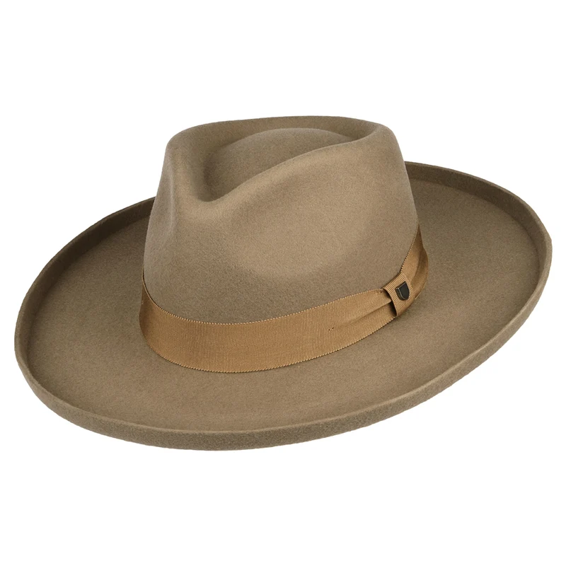 Chapeau Fedora en Laine Feutrée Capsule sable BRIXTON