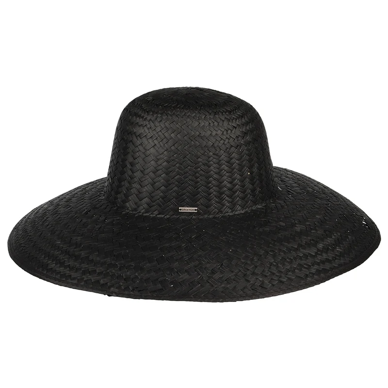 Chapeau Été à Bord Large en Paille Janae noir BRIXTON