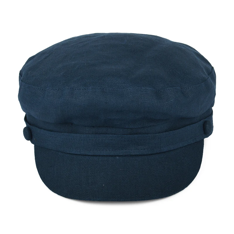 Casquette de Marin en Lin Irlandais Mariner bleu marine FAILSWORTH
