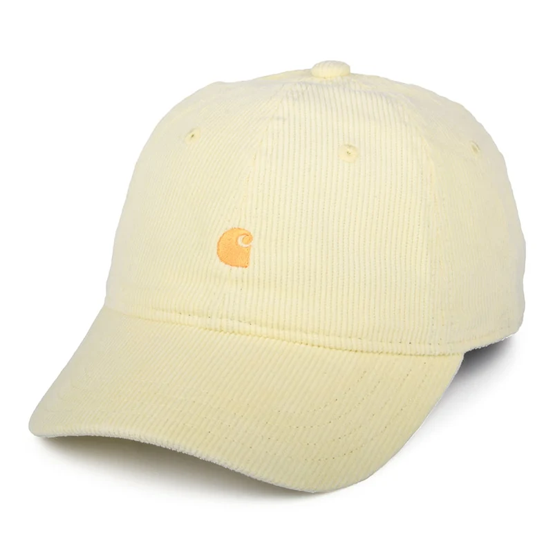 Casquette en Velours Côtelé Harlem jaune clair CARHARTT WIP