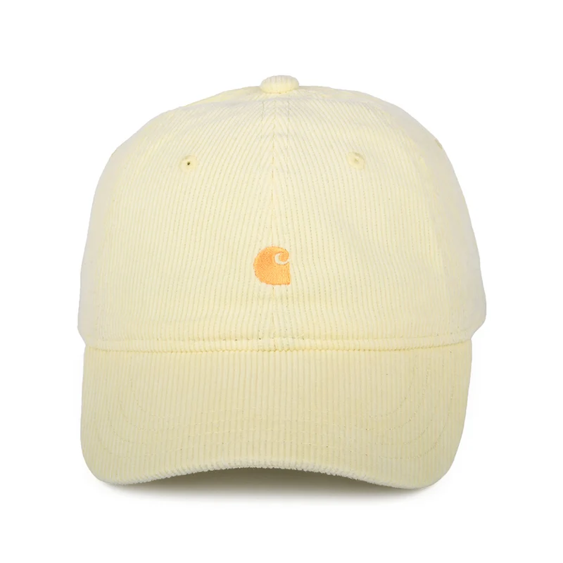 Casquette en Velours Côtelé Harlem jaune clair CARHARTT WIP
