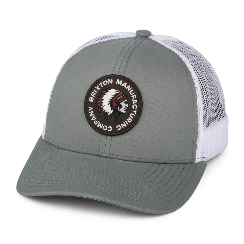 Casquette Trucker Rival Stamp NetPlus MP gris-blanc BRIXTON
