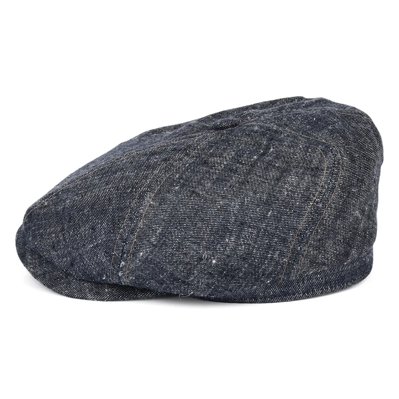 Casquette Gavroche en Lin et Soie bleu STETSON
