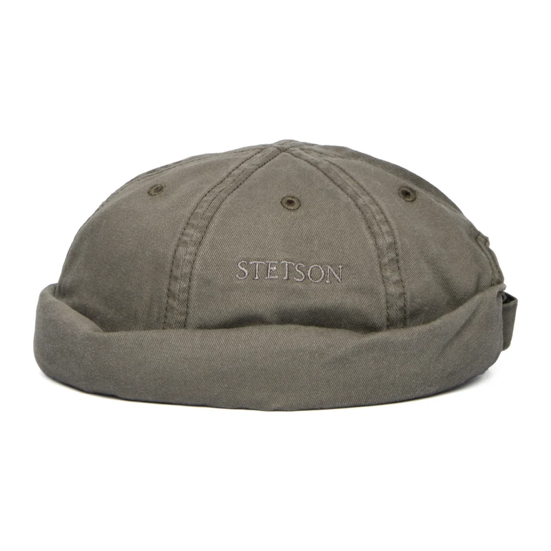 Bonnet Miki Breton en Coton olive STETSON