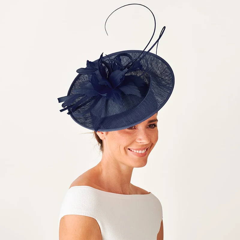 Chapeau Bibi Disque Constance bleu marine FAILSWORTH
