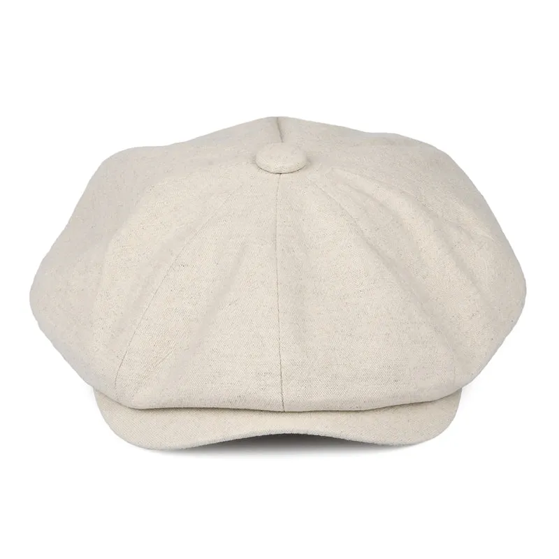 Casquette Gavroche en Lin Épais Alfie crème CHRISTYS