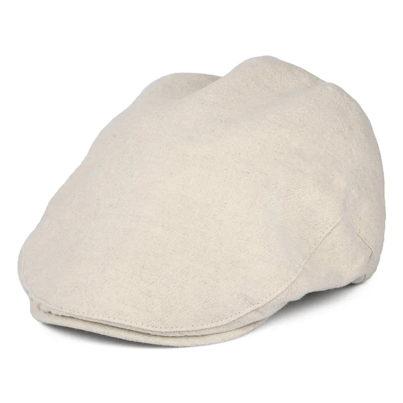Casquette Plate en Lin et Coton Épais Skye Balmoral crème CHRISTYS