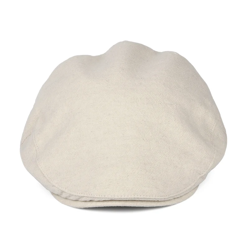 Casquette Plate en Lin et Coton Épais Skye Balmoral crème CHRISTYS