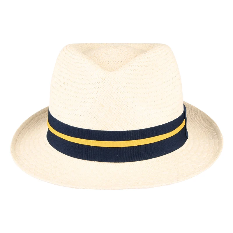 Chapeau Trilby Panama avec Bandeau à Rayures naturel FAILSWORTH