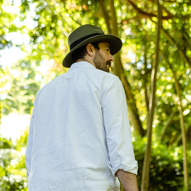 Chapeau Fedora Été en Paille Summer C- Crown olive JAXON & JAMES - VENTE EN GROS