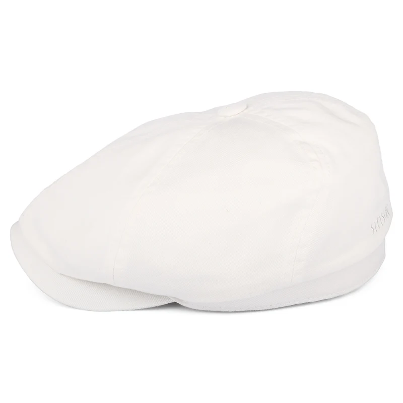 Casquette Gavroche en Coton Sergé blanc STETSON