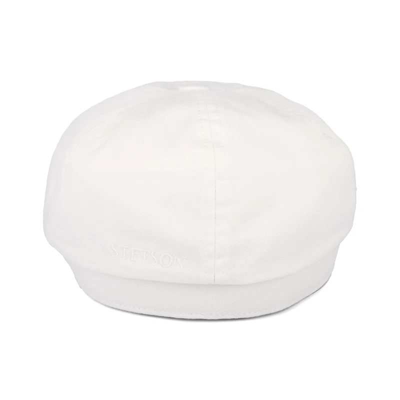 Casquette Gavroche en Coton Sergé blanc STETSON