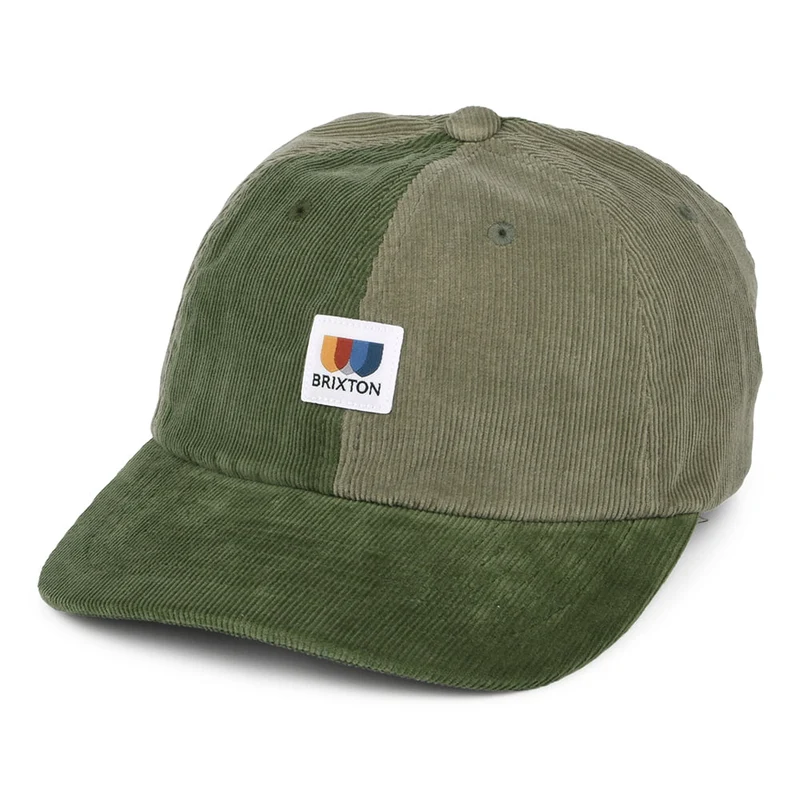 Casquette en Velours Côtelé Bicolore Alton LP olive BRIXTON