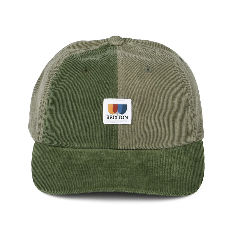 Casquette en Velours Côtelé Bicolore Alton LP olive BRIXTON