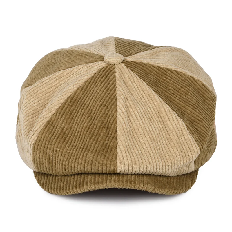 Casquette Gavroche en Velours Côtelé Ample Brood bronze-sable BRIXTON