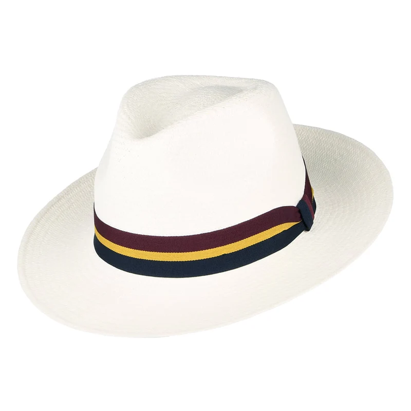 Chapeau Fedora Panama Regimental décoloré FAILSWORTH