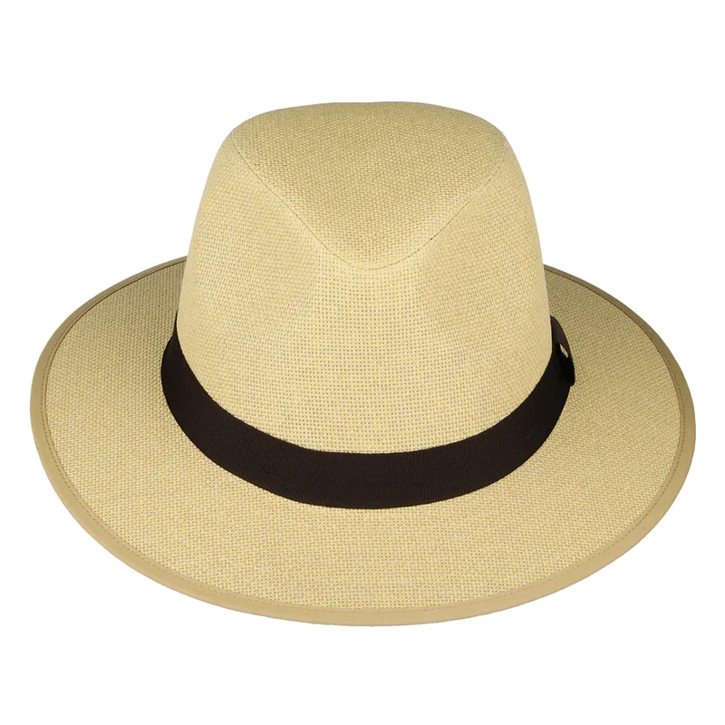 Chapeau Fedora Safari en Paille Toyo beige sable FAILSWORTH