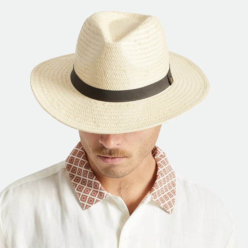 Chapeau Fedora en Paille Toyo naturel BRIXTON