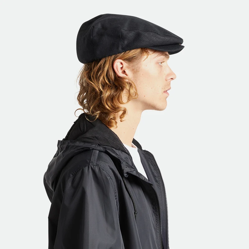 Casquette Plate en Chanvre Hooligan X noir BRIXTON