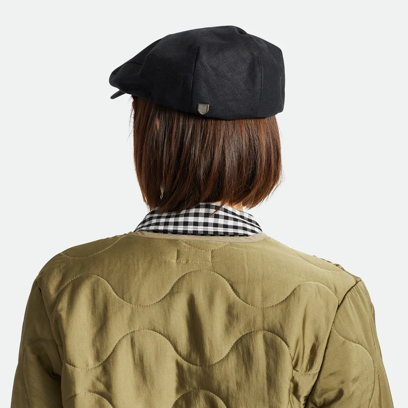 Casquette Plate en Chanvre Hooligan X noir BRIXTON