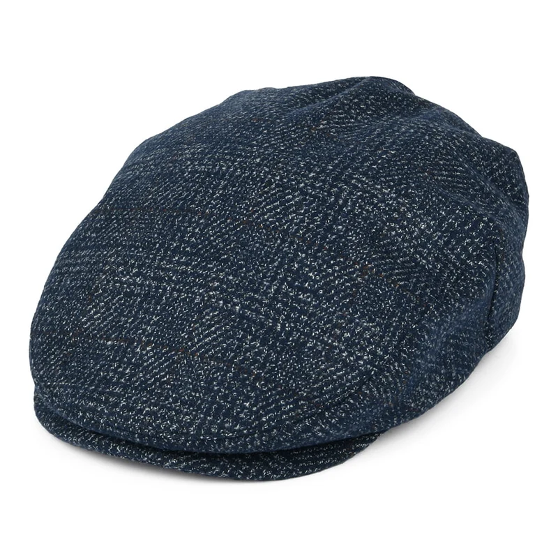 Casquette Plate à Carreaux Hooligan bleu marine-blanc cassé BRIXTON