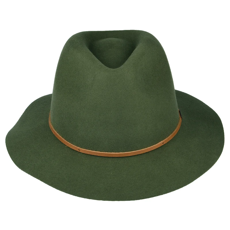 Chapeau Fedora en Laine Feutrée Wesley olive BRIXTON