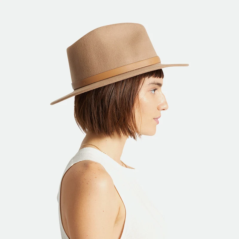 Chapeau Fedora en Laine Feutrée Messer sable du désert BRIXTON
