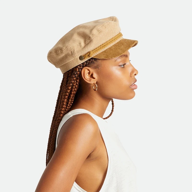 Casquette de Marin en Velours Côtelé bronze-sable BRIXTON