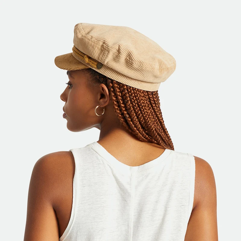 Casquette de Marin en Velours Côtelé bronze-sable BRIXTON