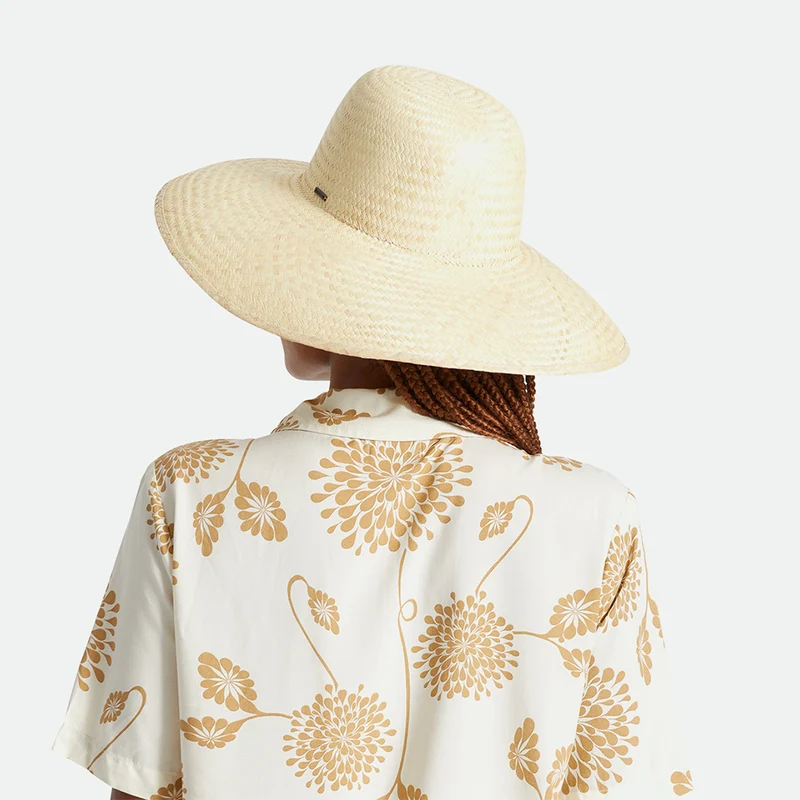 Chapeau Été à Bord Large en Paille Toyo Janae naturel BRIXTON