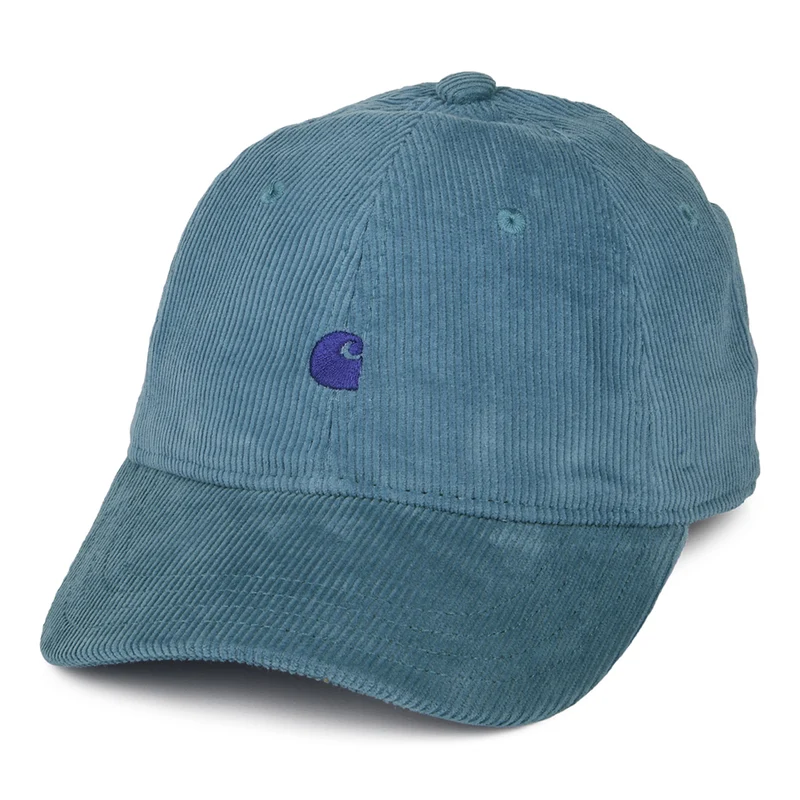 Casquette en Velours Côtelé Harlem bleu glacé CARHARTT WIP