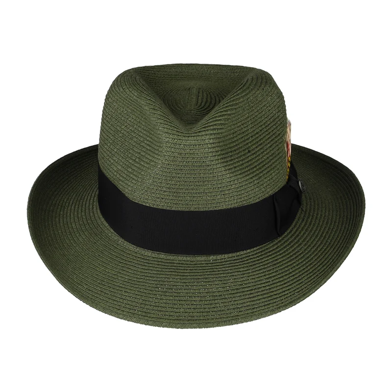 Chapeau Fedora Été en Paille Summer C- Crown olive JAXON & JAMES