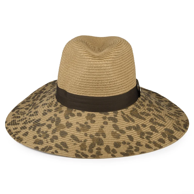 Chapeau Fedora Été à Bord Large Léopard Sia naturel-marron JOULES
