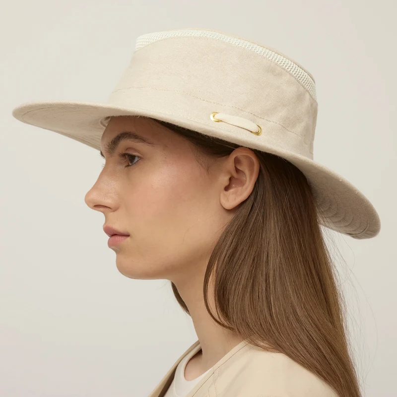 Chapeau Été Pliable En Coton Et Chanvre TMH55 Mash Up sable TILLEY
