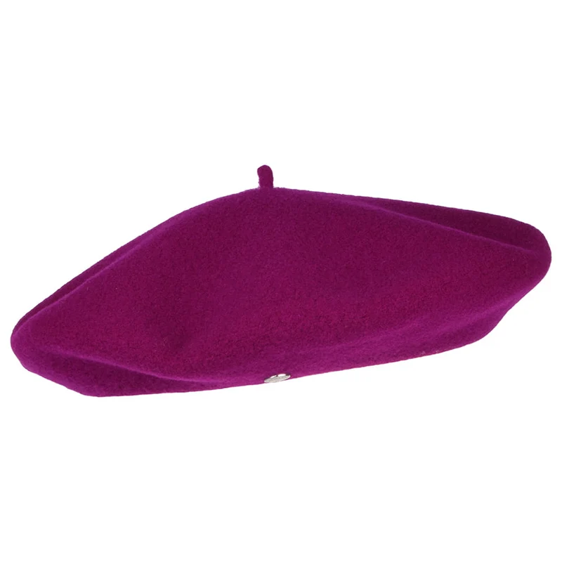 Béret Authentique en Laine Mérinos violette LAULHÈRE