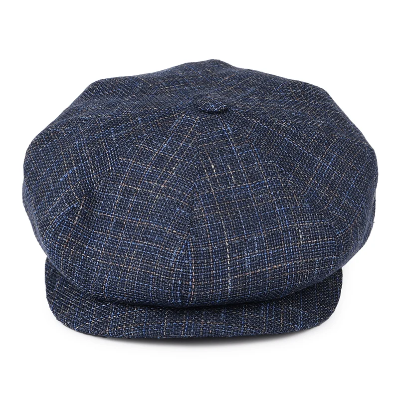 Casquette Gavroche en Lin et Coton bleu marine CITY SPORT